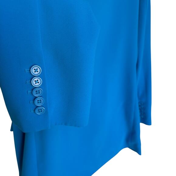 Amanda Uprichard Bright Blue Reggie Oversize Blazer w Peak Lapels size M - Picture 8 of 10
